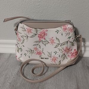 NINE WEST Pink Floral Crossbody